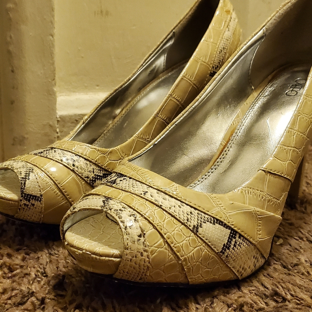 Cato Snakeskin Heel